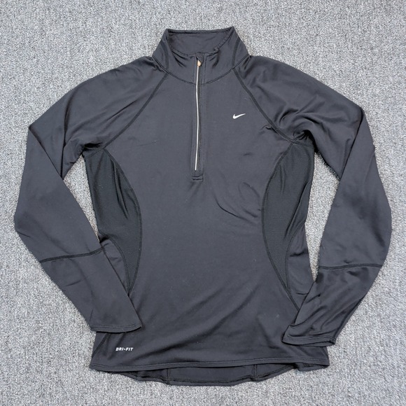 Nike Y2K Dri-FIT 1/4 Zip Running Top M Black 352148-010 Activewear Pullover — photo 2